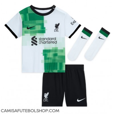 Camisa de time de futebol Liverpool Darwin Nunez #9 Replicas 2º Equipamento Infantil 2023-24 Manga Curta (+ Calças curtas)